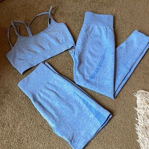 ACTA blue set - bra, leggings, and shorts!